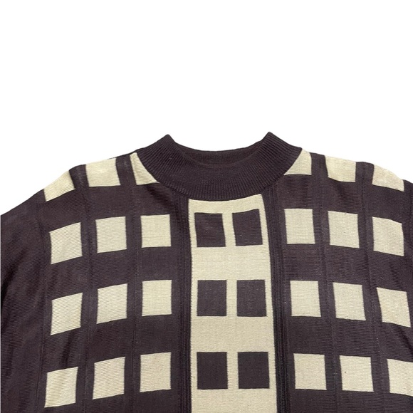 Brown Checkered Wool Sweater - Picture 6 of 9